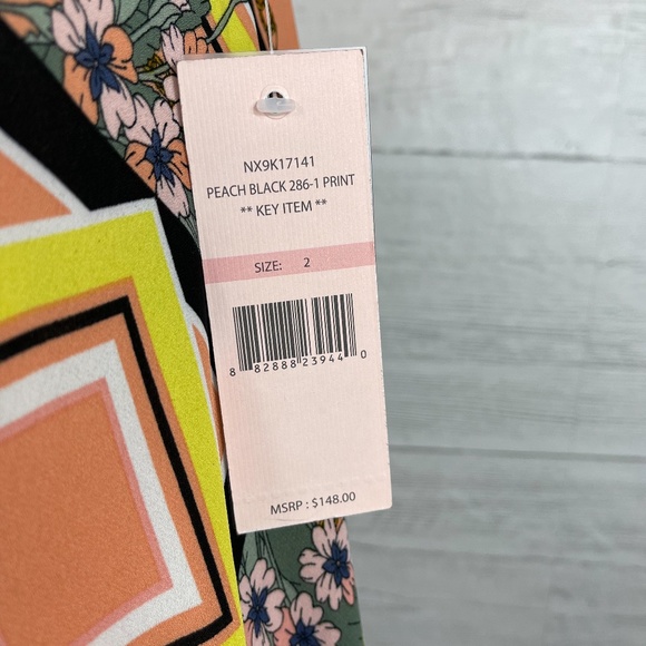 Nanette Lepore Peach Black Dress 2 - Picture 7 of 8